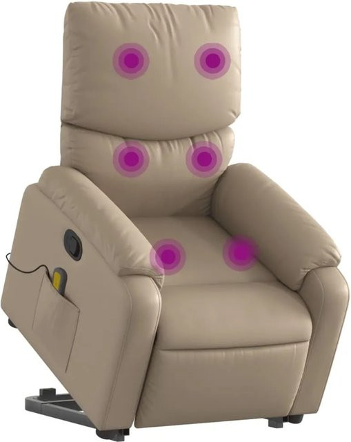 vidaXL Massagesessel Modell 8 mit Aufstehhilfe in Braun aus Kunstleder - Bild 1