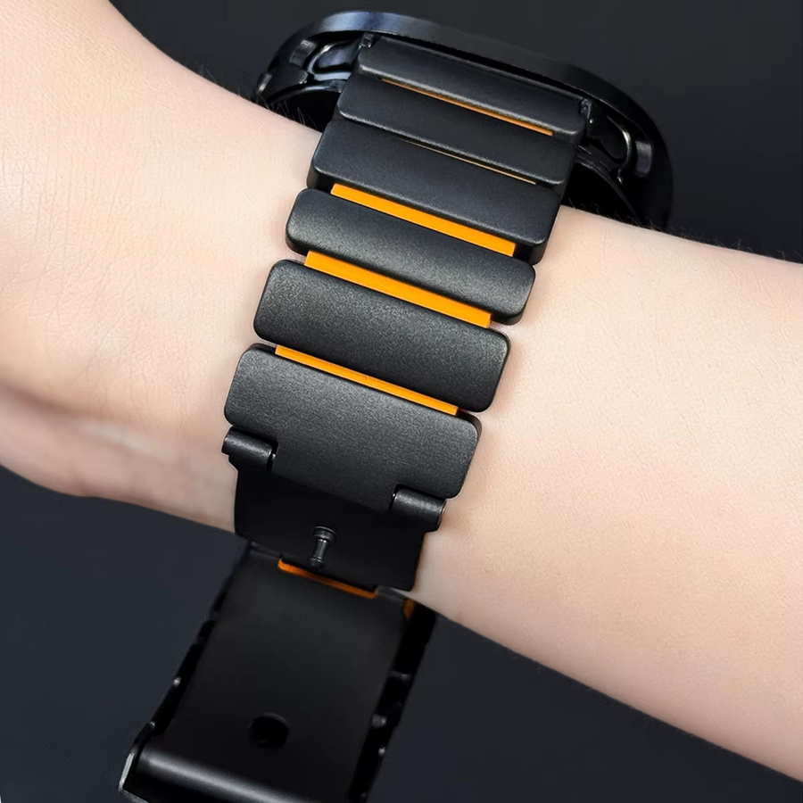 OAKCHARM Uhrenarmband Titan, Kautschuk, Schwarz, Unisex - Bild 4