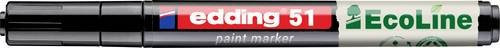 Edding Lackmarker 51 EcoLine Permanent Marker mit Bullet-Spitze in Schwarz - Bild 1