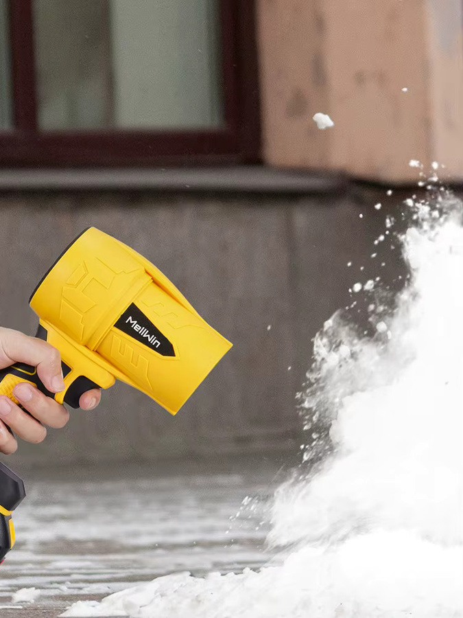 MELLWIN Turbo-Lüftergebläse Jet Violent Hand-Laubbläser mit 300.000 U/min, bürstenlos und akkubetrieben für Makita 18V LXT Akkus, Gelb - Bild 6
