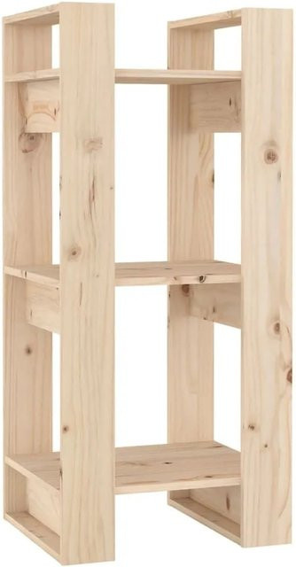 vidaXL Bücherregal und Raumteiler aus Massivholz Kiefer in Braun und Beige, B/T/H: 41 x 35 x 91 cm - Bild 1