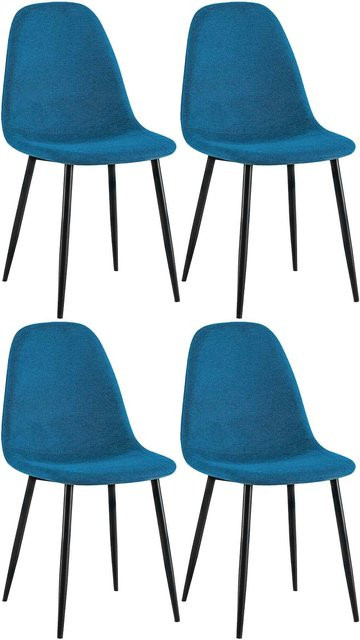 CLP Esszimmerstühle Napier 4er Set, moderne gepolsterte Küchenstühle mit Rückenlehne, bis 150 kg belastbar - Bild 1