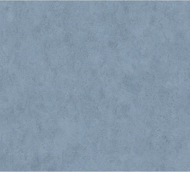 A.S. Création Vliestapete Uni Putzoptik in Blau, FSC-zertifiziert, 10,05 x 0,53 m - Bild 1