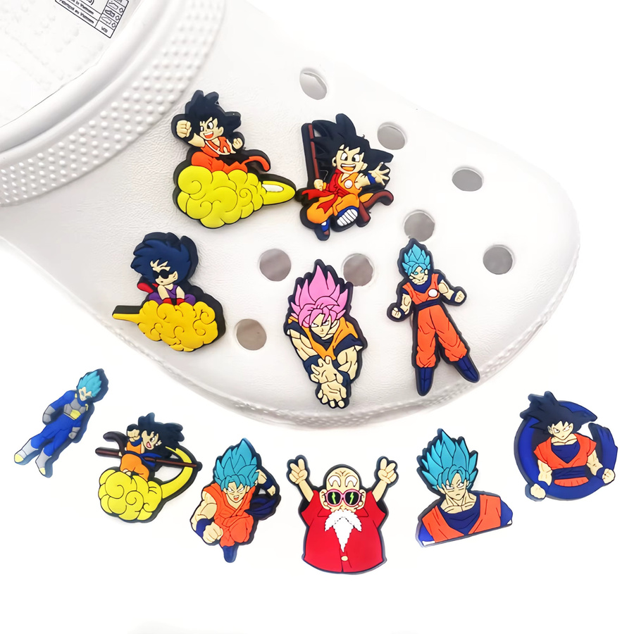 Bandai Dragon Ball Combo Anime-Schuhanhänger Goku und Master Roshi, 10-teiliges Set, 40-teiliges Set - Bild 3