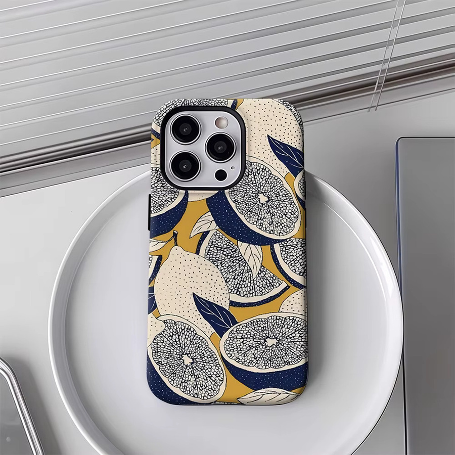 Handyhülle Lemon Slice Tapisserie für iPhone 17 16 15 14 13 12 11 Pro Max Plus mit doppelschichtiger Rückseite in Multicolour - Bild 4