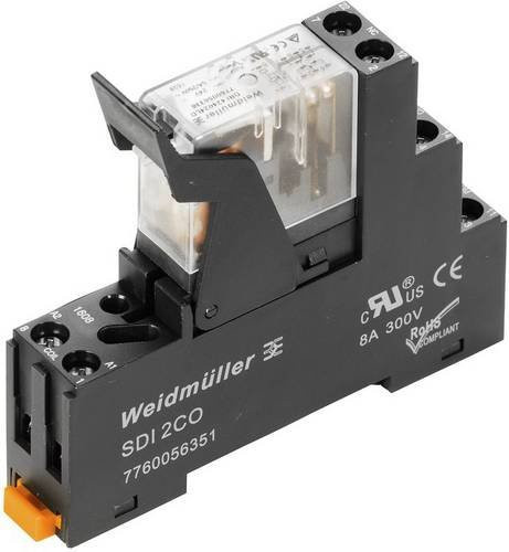 Weidmüller DRIKIT Koppelrelais 12VDC 2CO LD, 12 V/DC, 5 A, 2 Wechsler, Schwarz, 10 Stück - Bild 1