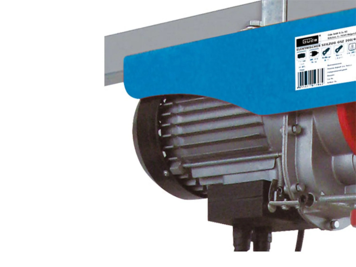 Elektrischer Seilzug Güde GSZ 300/600 in Blau mit 600 kg Hubkraft und 12 m Seillänge - Bild 3