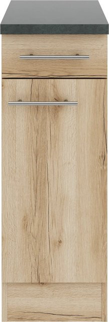 OPTIFIT Livorno290 Küchen-Unterschrank in Wildeiche Nachbildung und Anthrazit - Bild 1