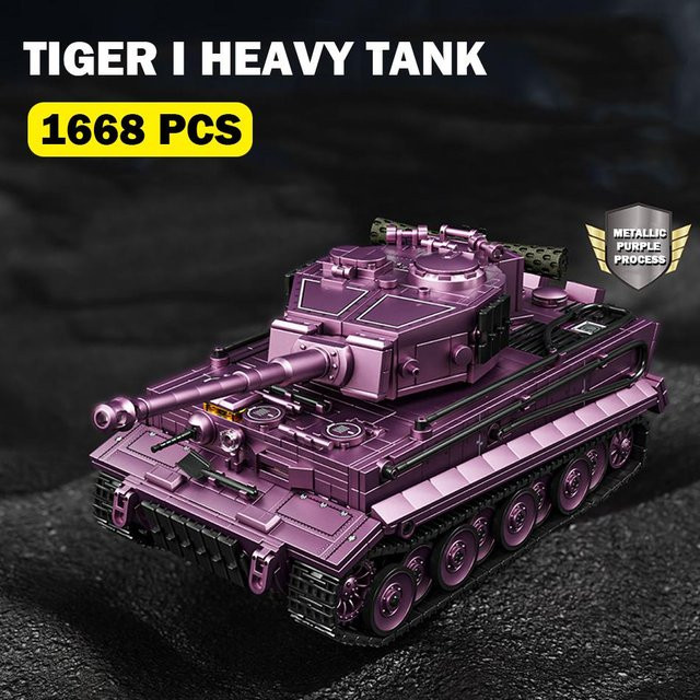 WK2 Militärischer Deutscher Tiger I Schwerer Panzer, Bausteine, ab 14 Jahren - Bild 1