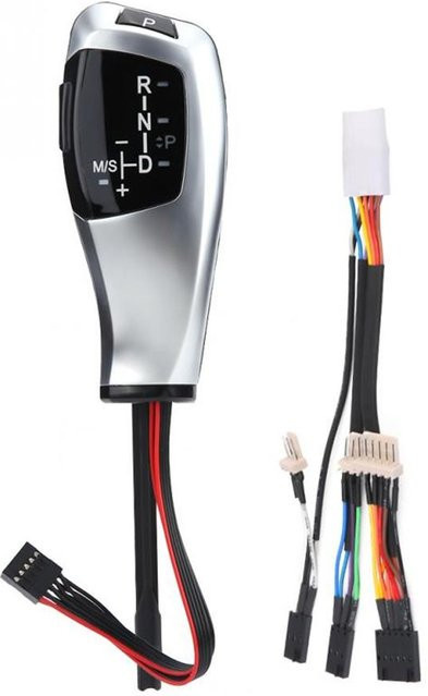 LED Automatik Schalthebel in Schwarz für BMW E46 E60 E61 Linkslenker - Bild 1