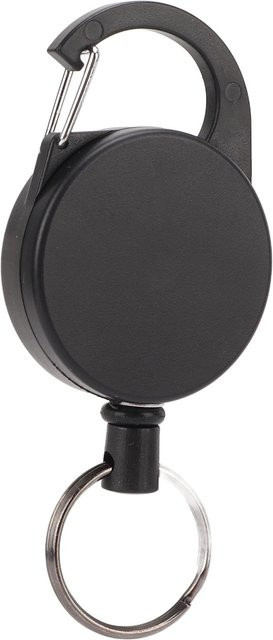 Wosawe Schlüsselanhänger Edelstahl-Drahtseil, einziehbar, black, Unisex - Bild 1