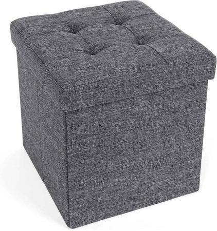 Songmics Sitzwürfel mit Stauraum in Grau, B/T/H: 38 x 38 x 38 cm