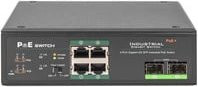 DIGITUS DN-651109 Unmanaged Switch mit 4 x 10/100/1000 PoE+ Ports und 2 x Gigabit SFP Uplink, Schwarz, DIN-Schiene Montage - Bild 1