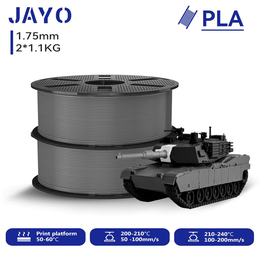 JAYO 3D-PLA-Druckerfilament 1,75 mm, 2,2 kg, blasenfrei und ungiftig für FDM-Drucker und 3D-Stifte - Bild 6
