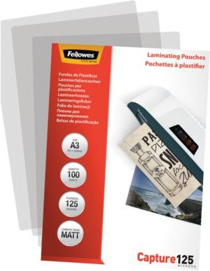 Fellowes Laminierfolien A3 matt, 125 Mikron, 100er-Pack - Bild 2