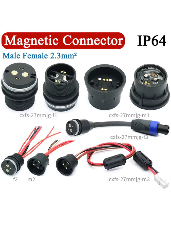 DIVEDEER Magnetisches Datenkabel Schwarz 18A Wasserdicht mit 12V Anschluss - Bild 3