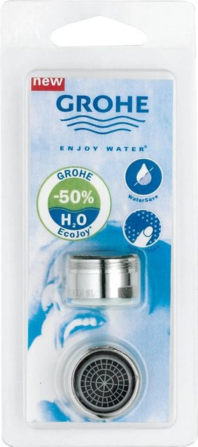 Grohe QuickFix Laminar-Strahlregler 2er-Set in Silber aus Metall mit M24x1 Anschluss - Bild 1