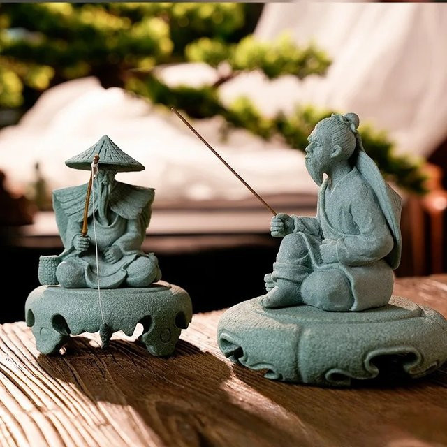 SHMAIZYH Miniatur-Figur aus Sandstein in Grau als Dekoration für Mikrolandschaften und Gartenzubehör - Bild 1