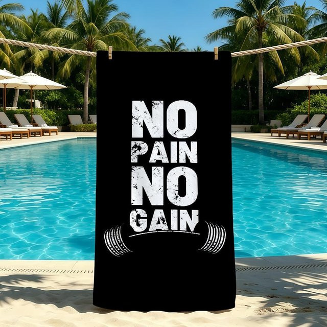 Schnelltrocknendes Strandhandtuch von JMG Household Supplies für Outdoor, Camping und Fitness, Farbe: Schwarz, B x H: 40 x 70 cm - Bild 1