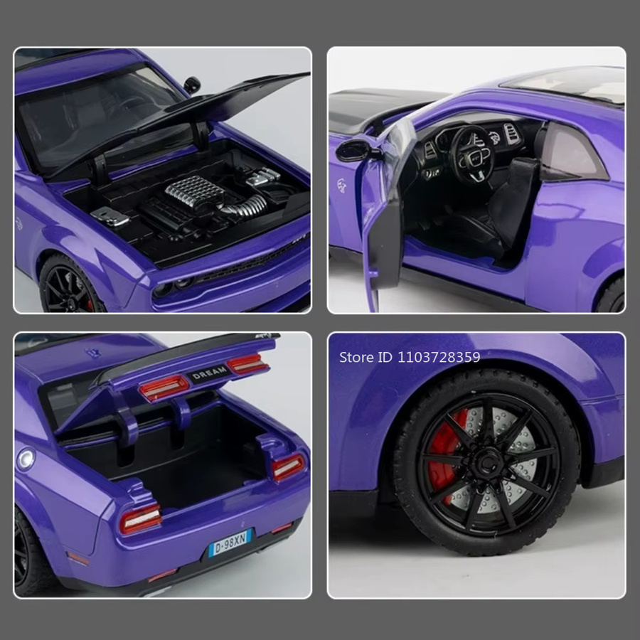 RMZ city Hellcat Miniatur-Supersportwagen, 1:24, Metall, mit Licht und Sound - Bild 3