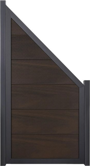 GroJaViento Zaunelement Sichtschutz Walnuss co-extrudiert B/H: 90 x 180 cm Rahmen: Anthrazit - Bild 1