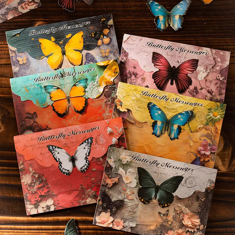 30 Blatt buntes Bastelpapier mit Schmetterlingsmuster für dein DIY-Tagebuch in Mehrfarbig - Bild 2