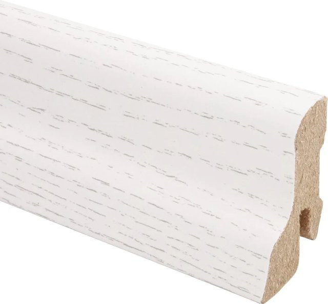 Döllken Profiles Sockelleiste Classic Esche Weiß aus MDF, Höhe: 40 mm, Tiefe: 22 mm, Länge: 2400 mm - Bild 1