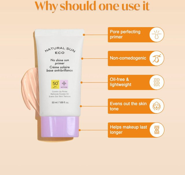 The Face Shop Natural Sun Eco No Shine Sun Primer LSF 50+, 50 ml, Unisex - Bild 1