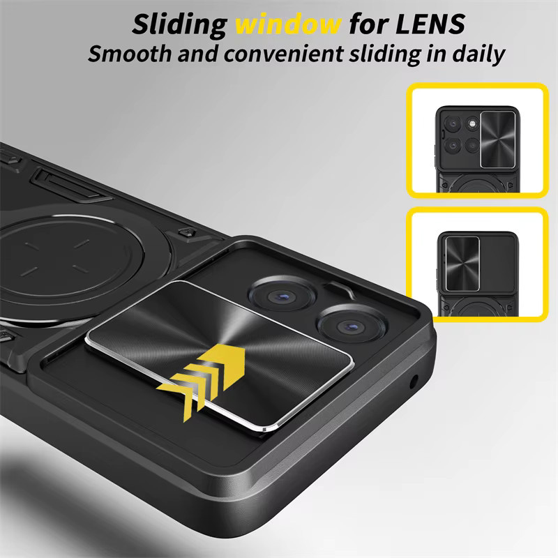 Robuste Armor Slide Lens Schutzhülle für Motorola Moto Signature Edge 70 Fusion Ultra 60 50 Neo Pro G57 G67 Power G86 G56 G15 in Silber - Bild 3
