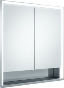 Keuco Royal Lumos Spanplattenschraube für 2-türige Wandeinbau-Spiegel in Silber und Weiß, B/H/T: 70 x 73,5 x 13 cm - Bild 1
