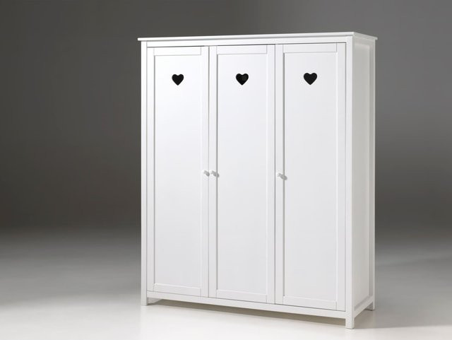Vipack Kleiderschrank Amori 3-türig in Weiß aus lackiertem MDF - Bild 1