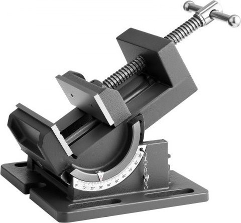 VEVOR Maschinenschraubstock aus Gusseisen in Schwarz mit 12,0 cm Backenbreite und 0–90° verstellbarer Neigung für die Holzbearbeitung und Werkbänke - Bild 1