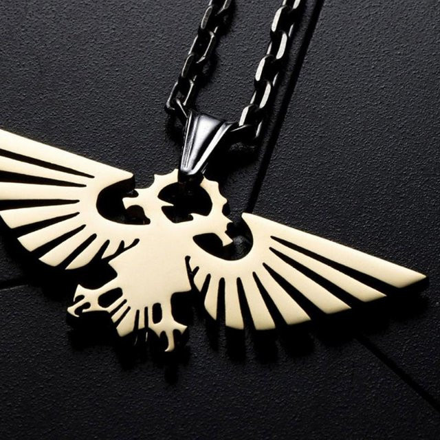 Star Trading Halskette Adler Anhänger, Edelstahl, Gold, Herren - Bild 1