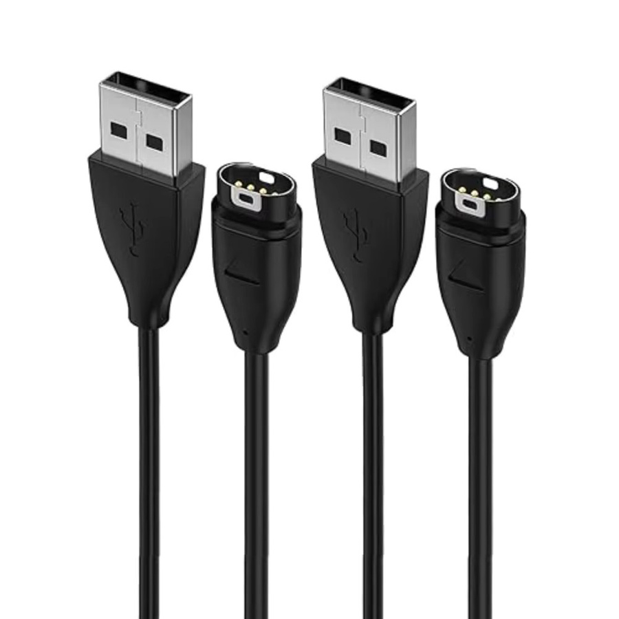 2er-Pack Ersatzladegerät kompatibel mit Garmin Smartwatch USB Ladekabel in Schwarz - Bild 6