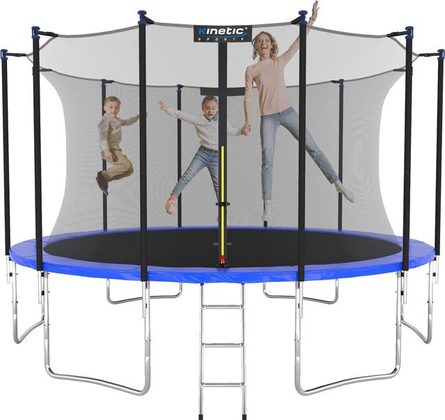 KINETIC SPORTS SALTO Gartentrampolin Blau Ø 366 cm - Bild 1