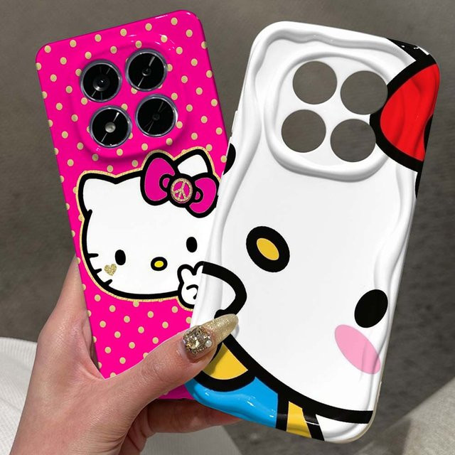 Kawaii Cat Face Handyhülle für Xiaomi Poco M8 M7 M6 M4 X7 X6 X5 F8 F6 F5 F4 Pro Ultra - Bild 1