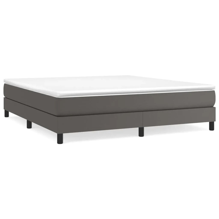 vidaXL Polsterbett aus Kunstleder in Grau, B/T/H: 160 x 200 x 25 cm - Bild 2