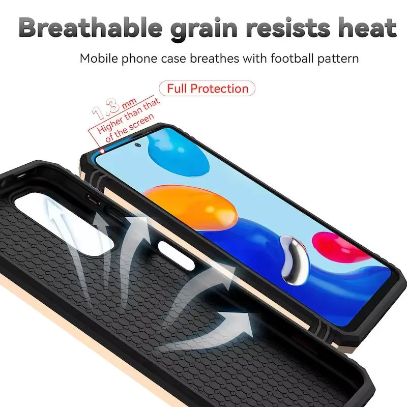 Xiaomi Redmi Note 11 12 13 Pro Plus Schutzhülle mit Ständer in Rot - Bild 4