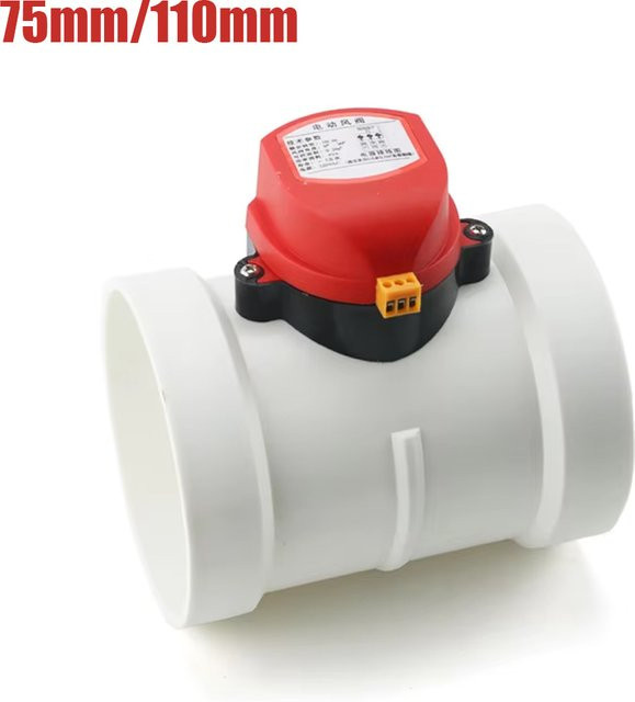 HOENYZY Motorisierter Luftdämpfer aus ABS-Kunststoff mit PVC-Rückschlagventil und Lautstärkeregler für Lüftungsrohre, 220 V - Bild 1