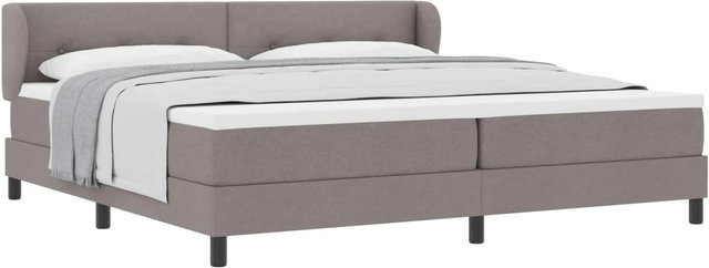 vidaXL Boxspringbett mit Matratze und Taschenfederkern in Taupe, B/T: 200 x 200 cm - Bild 1