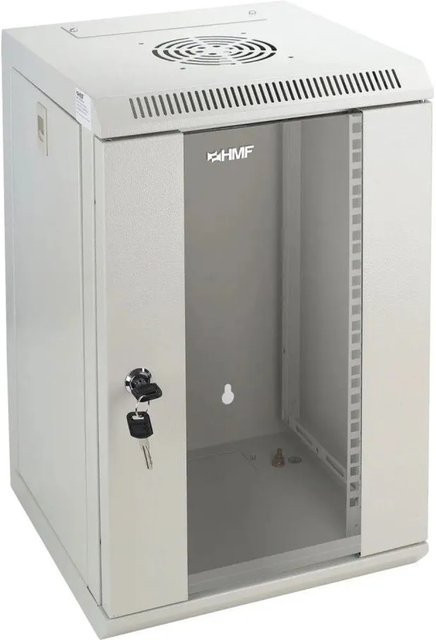 HMF Serverschrank Netzwerkschrank 9HE Wandgehäuse 10 Zoll Lichtgrau - Bild 1