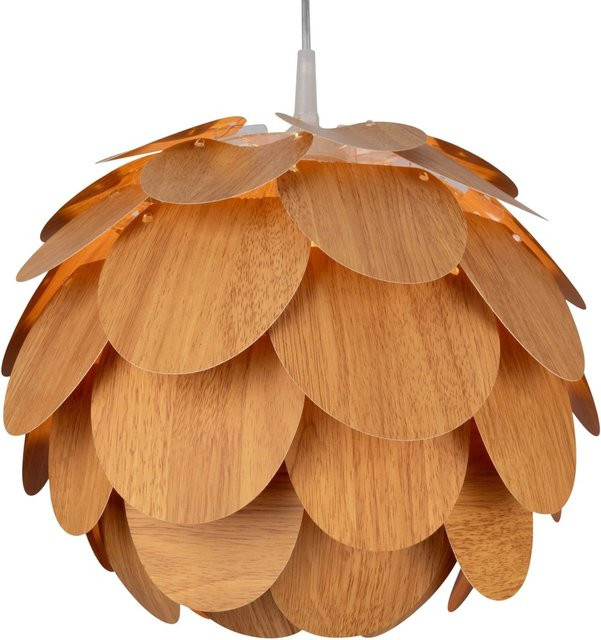 Näve Pendelleuchte Foglia in Nussbaum Braun, Durchmesser: 40 cm - Bild 1
