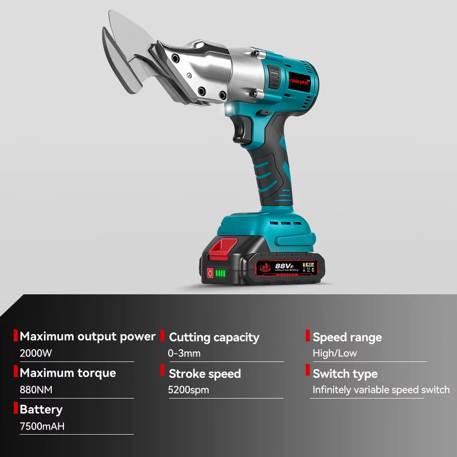 Makita Bürstlose Akku-Blechschere für 18V Batterien aus Carbonstahl zum Schneiden von Eisen und Metall - Bild 6