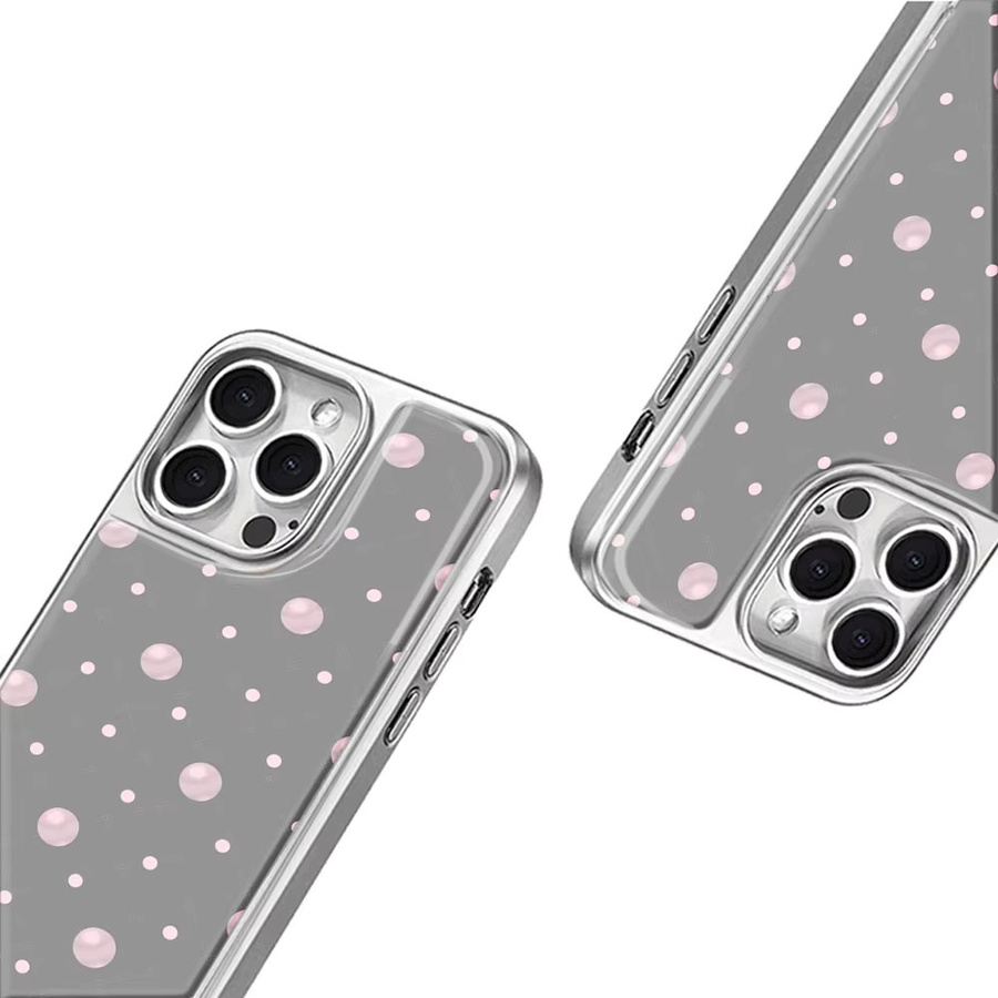 Hochwertige Hydrogel Handyhülle mit Perlen und Punkten für Samsung Galaxy S23 S24 S25 S26 Plus FE Ultra Edge in Silber und Grau - Bild 2