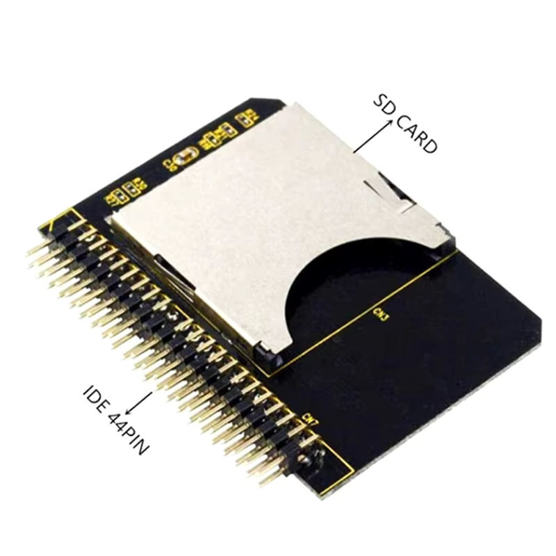KOQZM SD-Karte auf 2,5 Zoll IDE-Adapter SDHC/SDXC-Speicherkartenkonverter für Laptop HDD mit 44-poligem Steckeranschluss, Schwarz - Bild 3