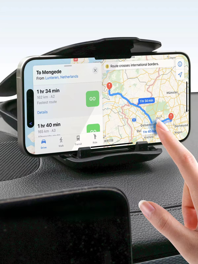 Universeller faltbarer Auto-Armaturenbrett-Telefonhalter in Schwarz für iPhone und Samsung Mobiltelefone - Bild 9