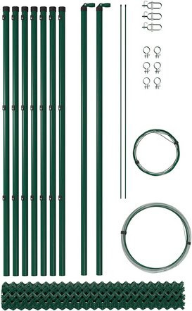 hadra Maschendraht-Set grün, PVC-beschichteter verzinkter Stahl, B: 1500 cm, H: 100 cm, inklusive 1 Rolle, 7 Pfähle und Zubehör - Bild 1