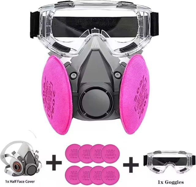 Anti-Staub-Nebel 6200 Gasmasken-Set Industrielle Halbgesichts-Atemschutzmaske kompatibel mit Filterserie 2091/6001 - Bild 1