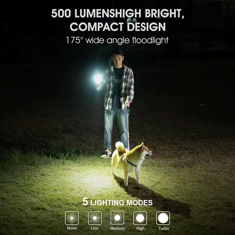 WUBEN G2 Mini-Schlüsselanhänger-Licht, 500 Lumen, wiederaufladbare EDC-LED-Taschenlampe mit Typ-C-Anschluss und Magnet, tragbar - Bild 5