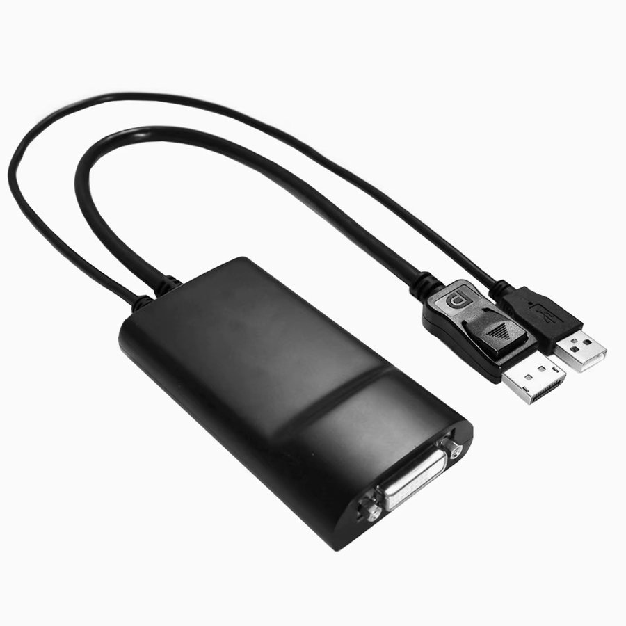 HDmatters DisplayPort zu DVI-D Dual Link Adapter, Aktiver Konverter DP 1.2 auf DVI, Schwarz - Bild 5